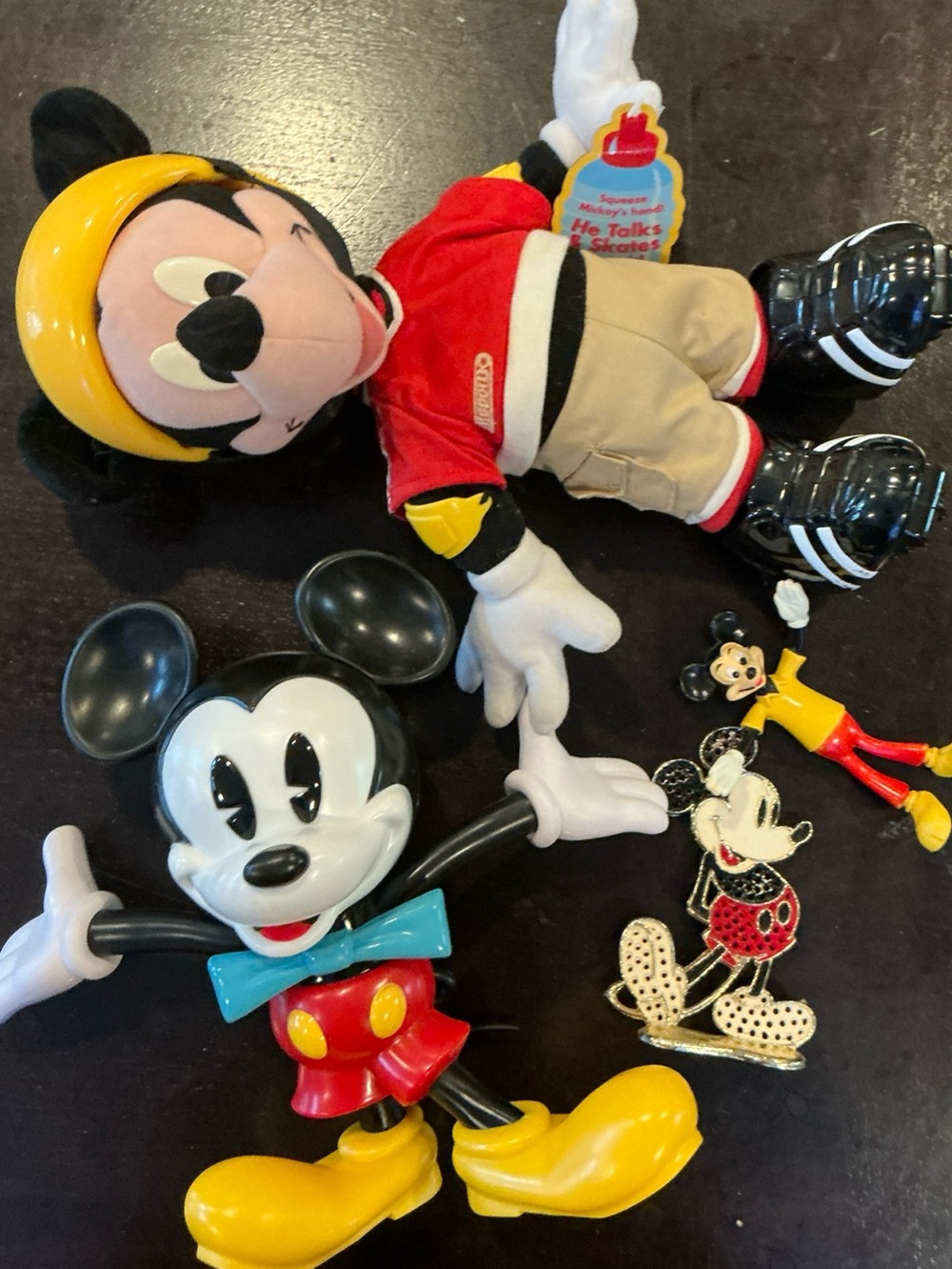 Disney Mickey Mouse Plush & Figure Collection cup. Lot of 4